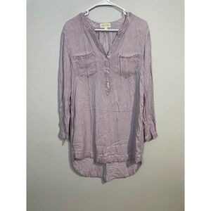 Cloth & Stone Stonewashed Purple Popover Tunic Size Small‎ Lightweight Coastal